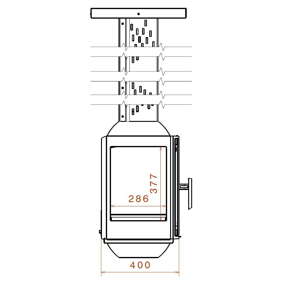 Камин LCI 5 SKY G4, H=2.6 м (Liseo Castiron) 