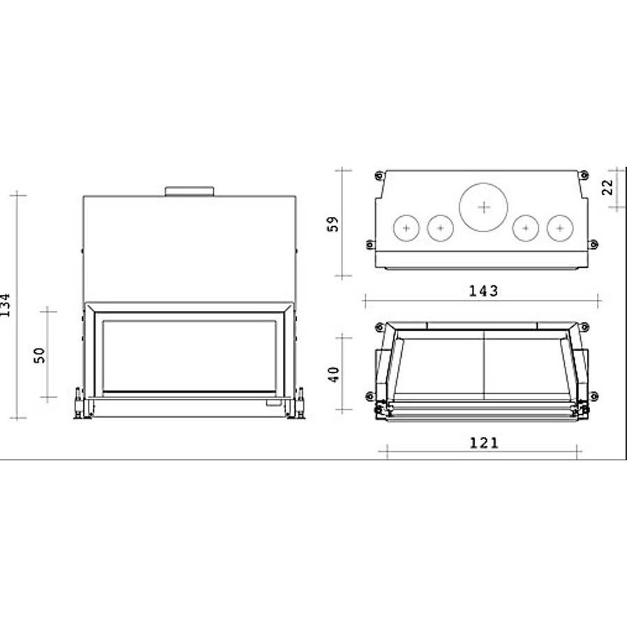 Каминная топка EdilKamin FLAT 120 