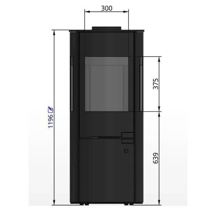 Печь камин Schiedel Sirius 3G+дымоход Permeter Smooth Air 