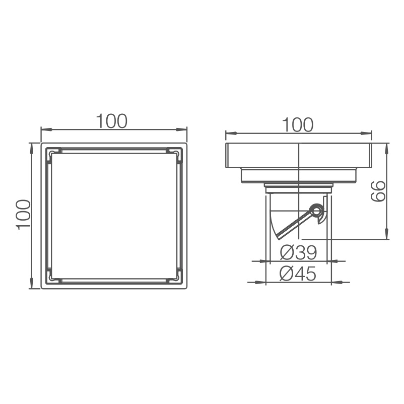 Душевой трап ABBER AE792100NG никель 