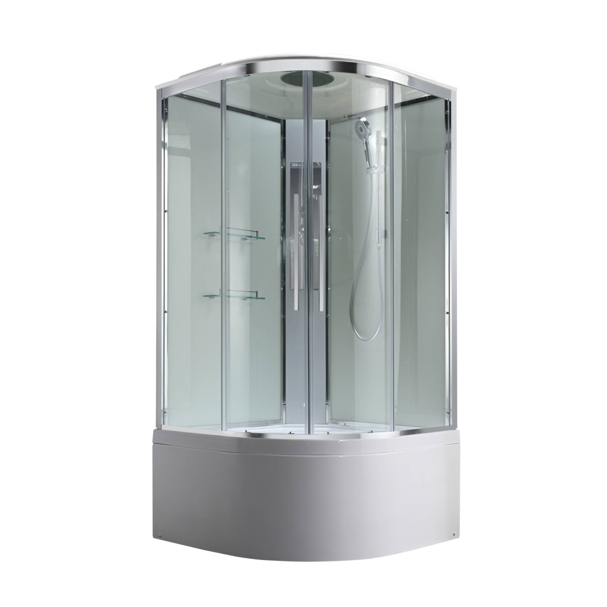 Душевая кабина AvaCan EM5090T, 78163, 90 x 90 см, с крышей, поддон высокий, стекло прозрачное, профиль хром 