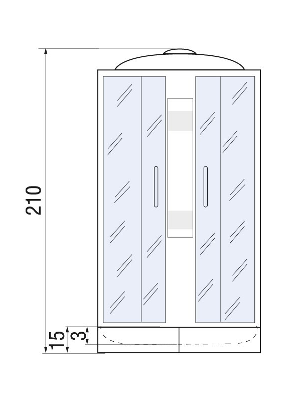 NARA LIGHT  90/15 MT Душевая кабина с поддоном 
