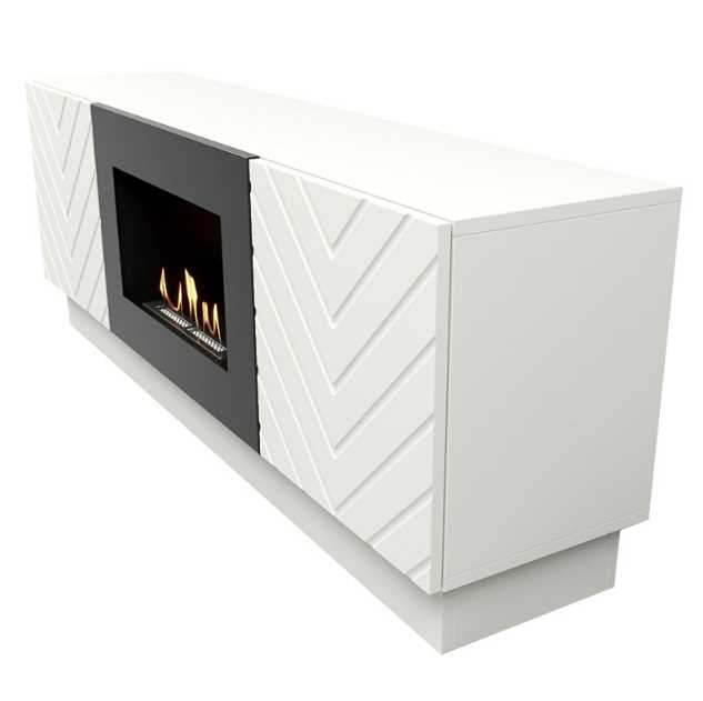 Тумба с биокамином Firelight BFP/P-1400V белый 