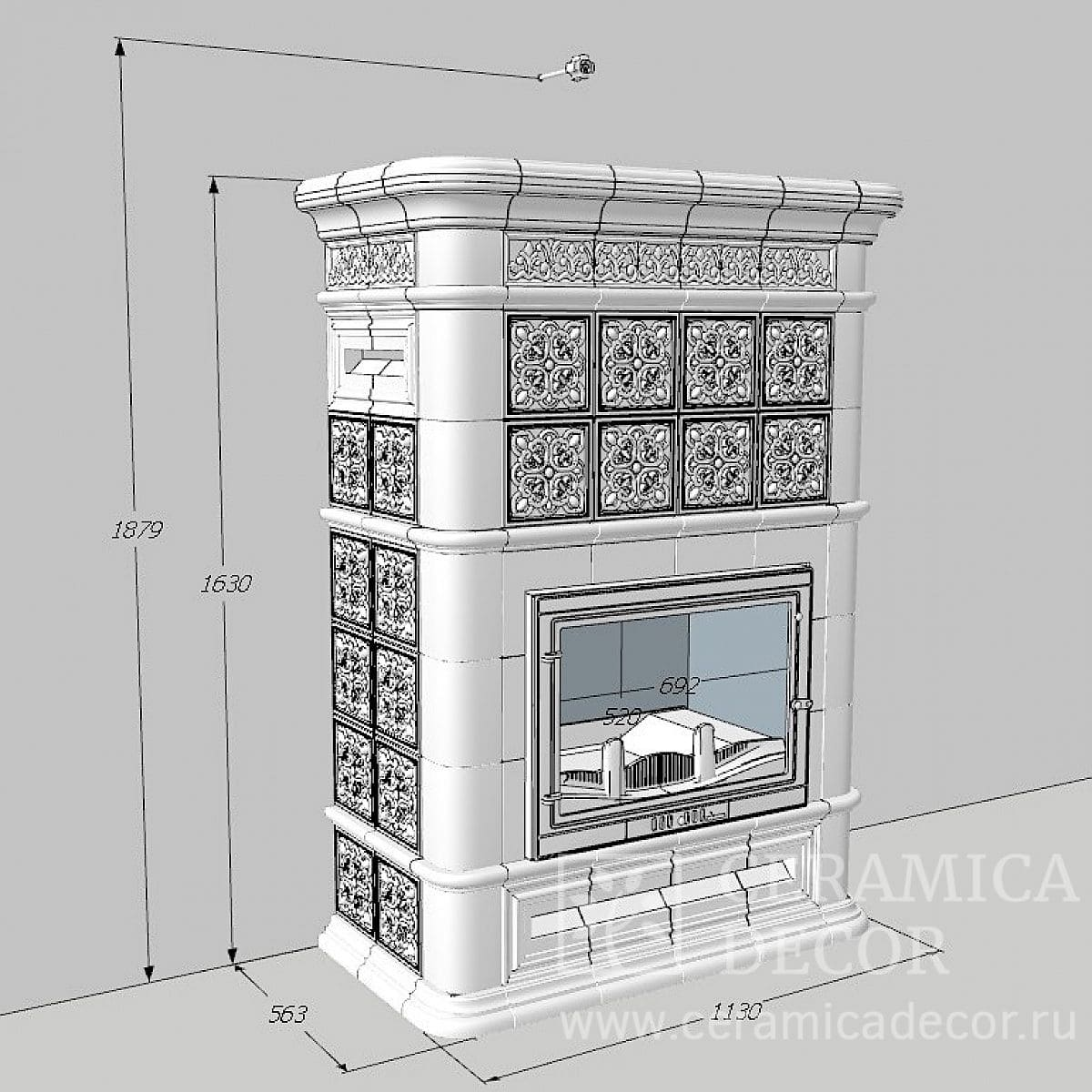 Облицовка Ceramica Элеганс Белый Антик 