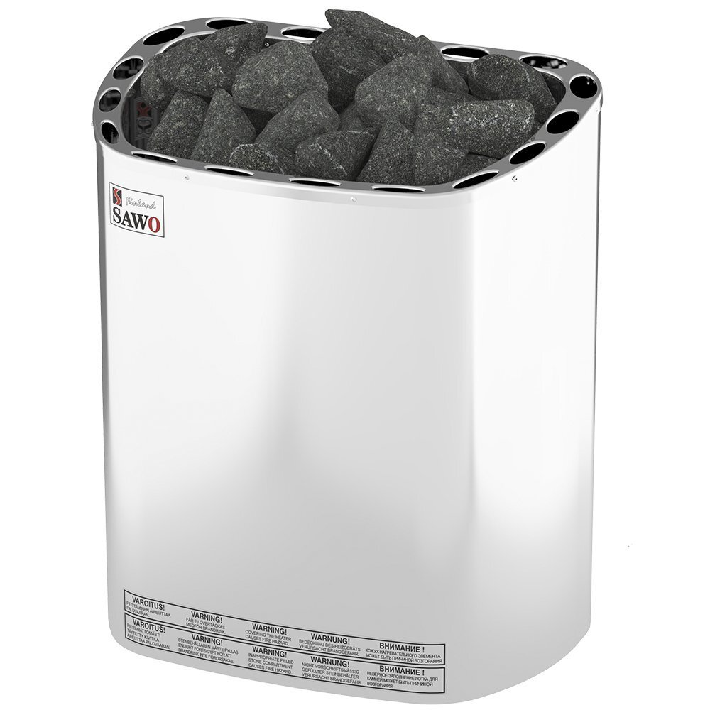Электрическая печь SAWO SCANDIA SCA-80NS-Z (8 кВт, внутри оцинковка, снаружи нержавейка), выносной пульт (пульт и блок мощности докупаются отдельно) 