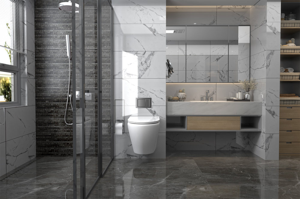 Подвесной унитаз Abber Bequem AC1102, безободковый, крышка-сиденье микролифт, белый 
