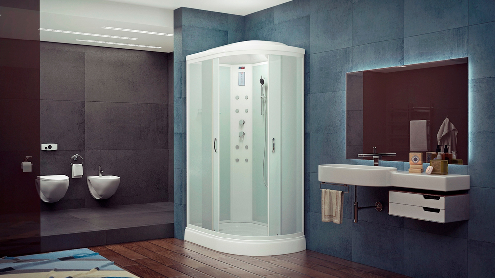 Душевая кабина Timo Eco TE-0702L/TE-0702R, 120 х 80 см, левая/правая, стекло матовое, профиль белый 