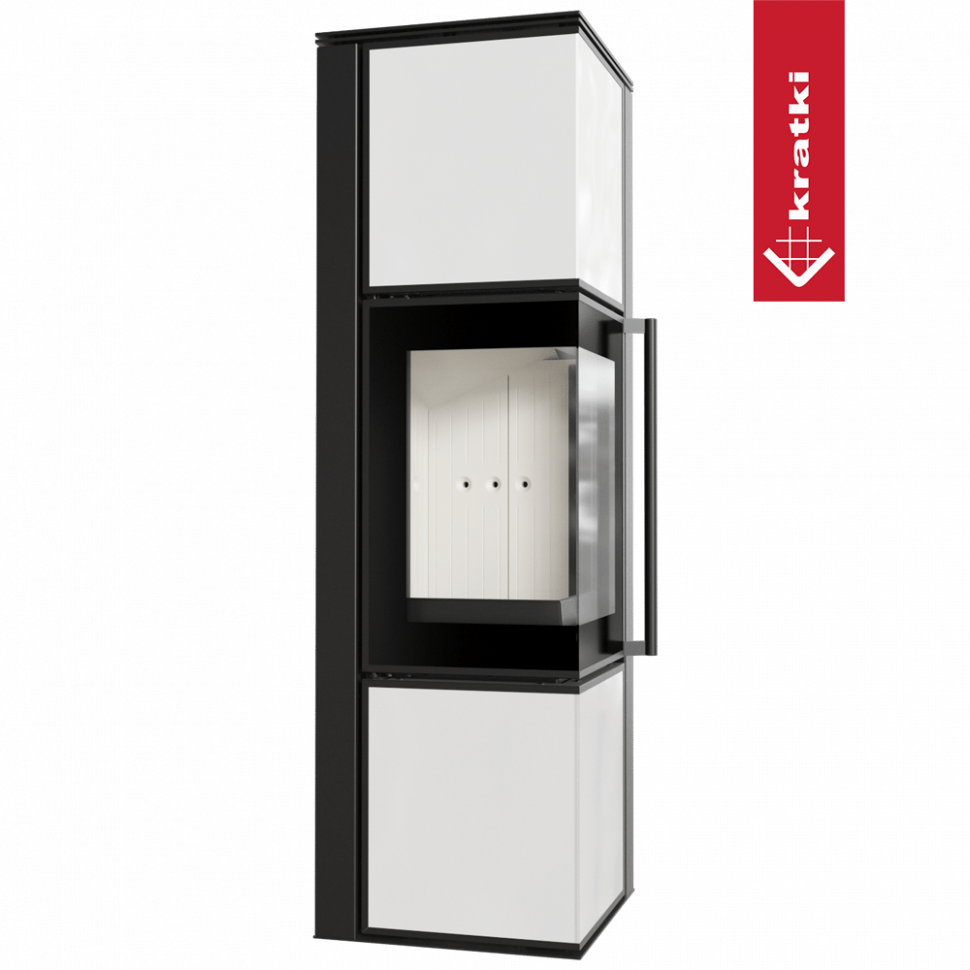 Печь Kratki PRO TORA/M, 8 кВт, белое стекло 