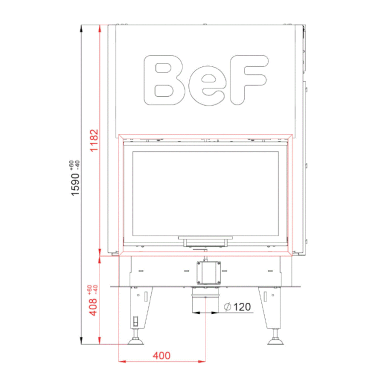 Каминная топка BeF Twin V 8 II 