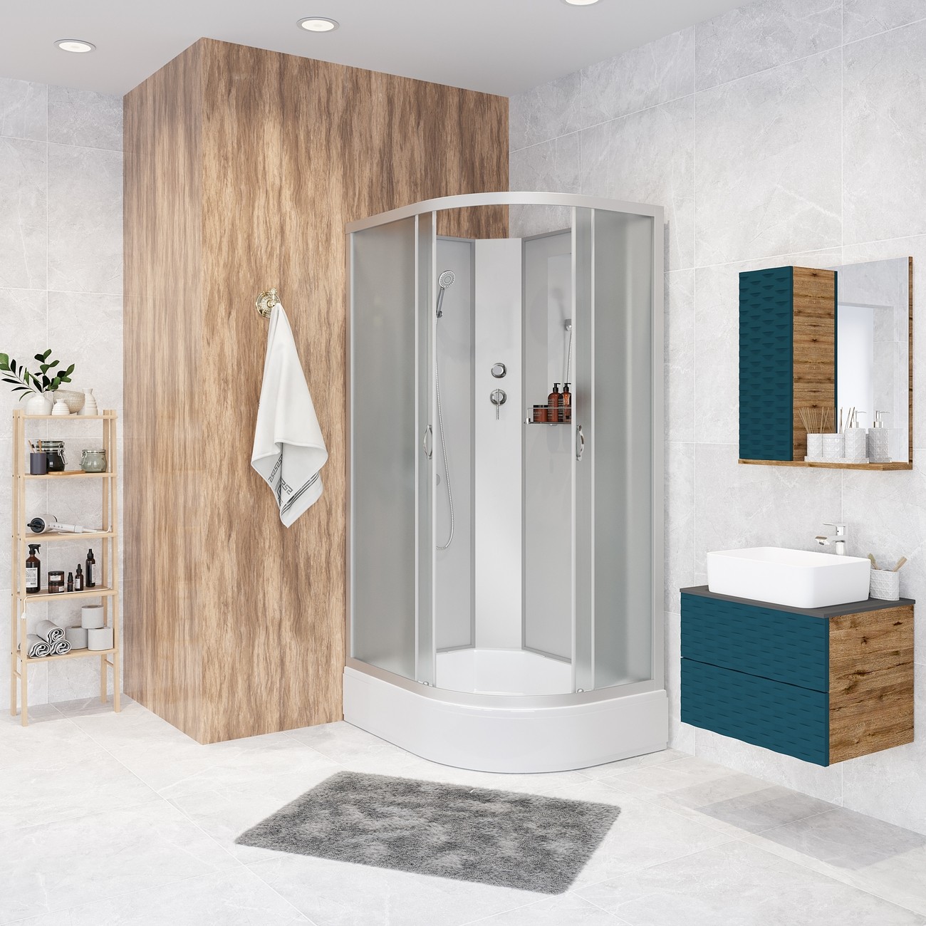 Душевая кабина Niagara Classic NG-33194-14LBK (110х90х200) средний поддон(26см),стекло матовое,4 места 