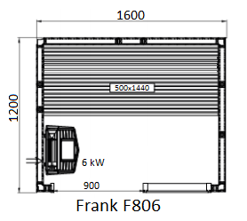 Финская сауна Frank F806 160х120x210 см кедр, 8153 