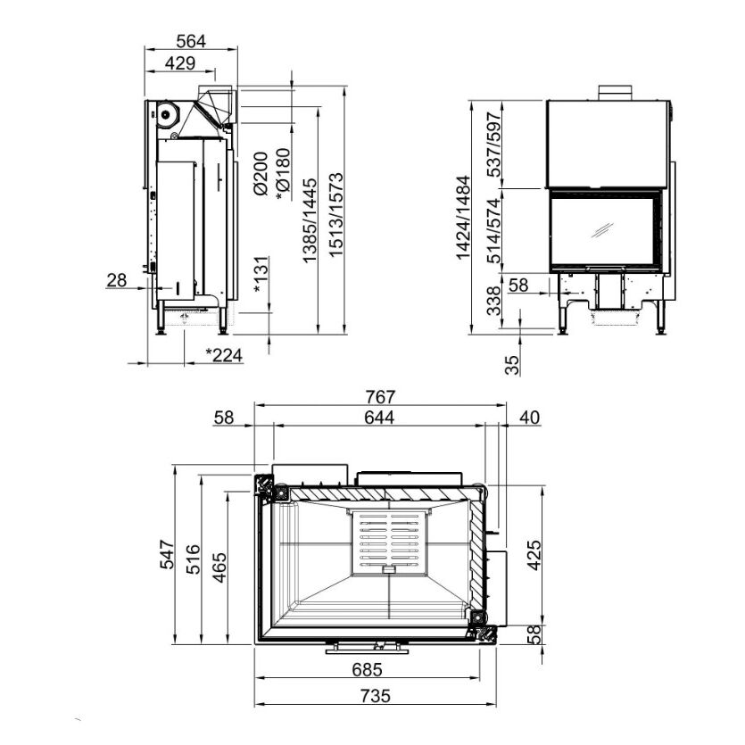 Каминная топка SPARTHERM Linear 4S Varia 2Lh - 57 