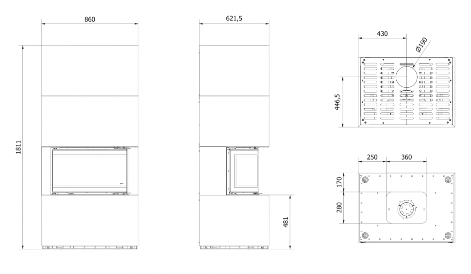 Каминокомплект  Home Easy Box Zimbabwe Nero с топкой NBC 