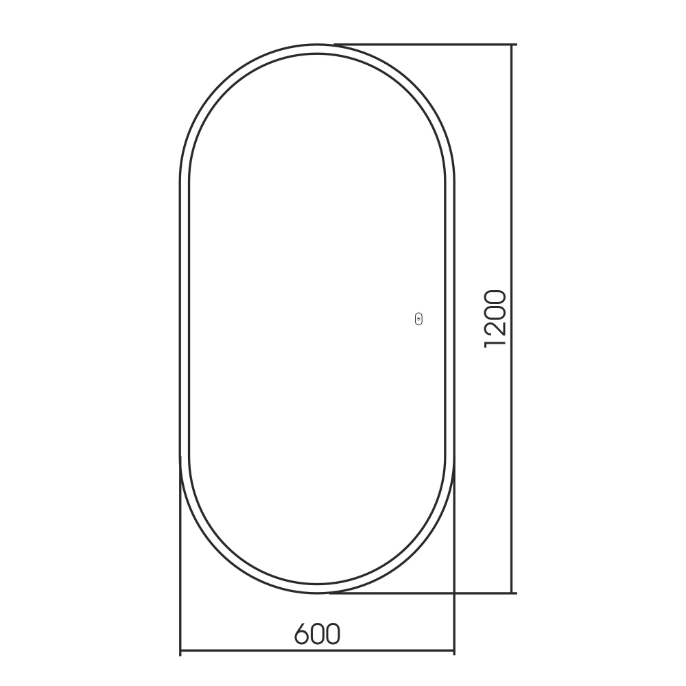 Зеркало Abber See AG6113SMult, 60 см, с подсветкой, датчик движения, цвет белый 