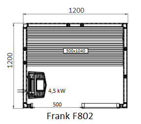 Финская сауна Frank F802 120х120x210 см липа, 802208 