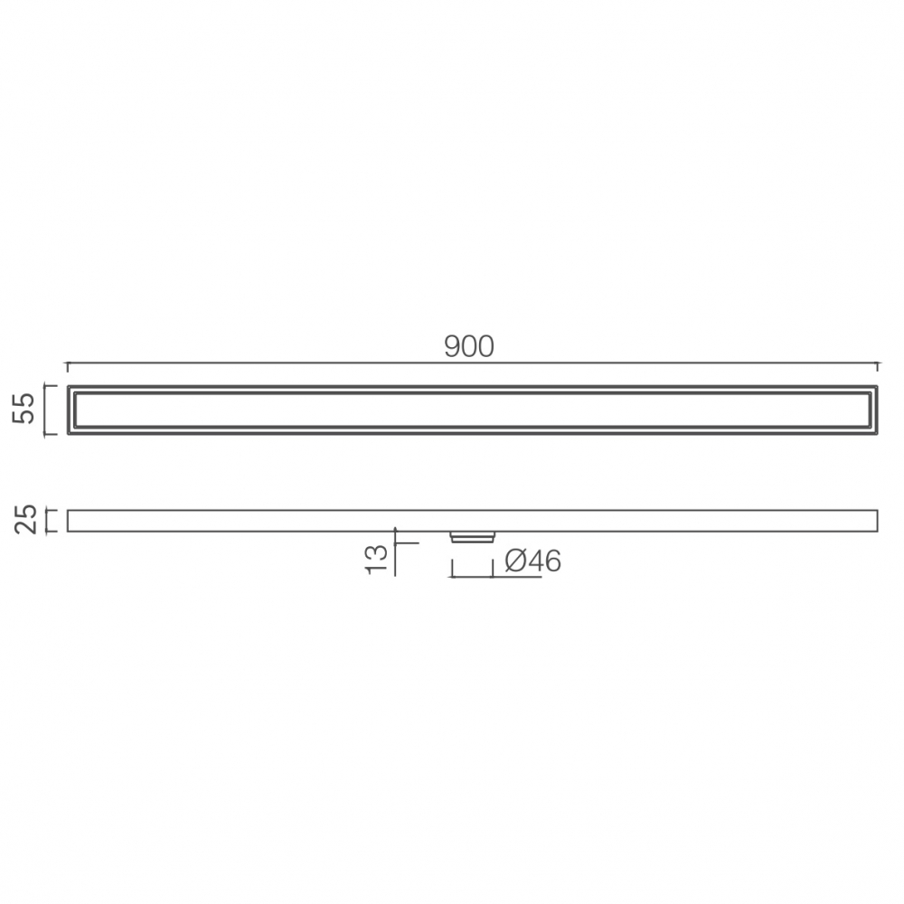 Душевой лоток ABBER AE796900NG никель 