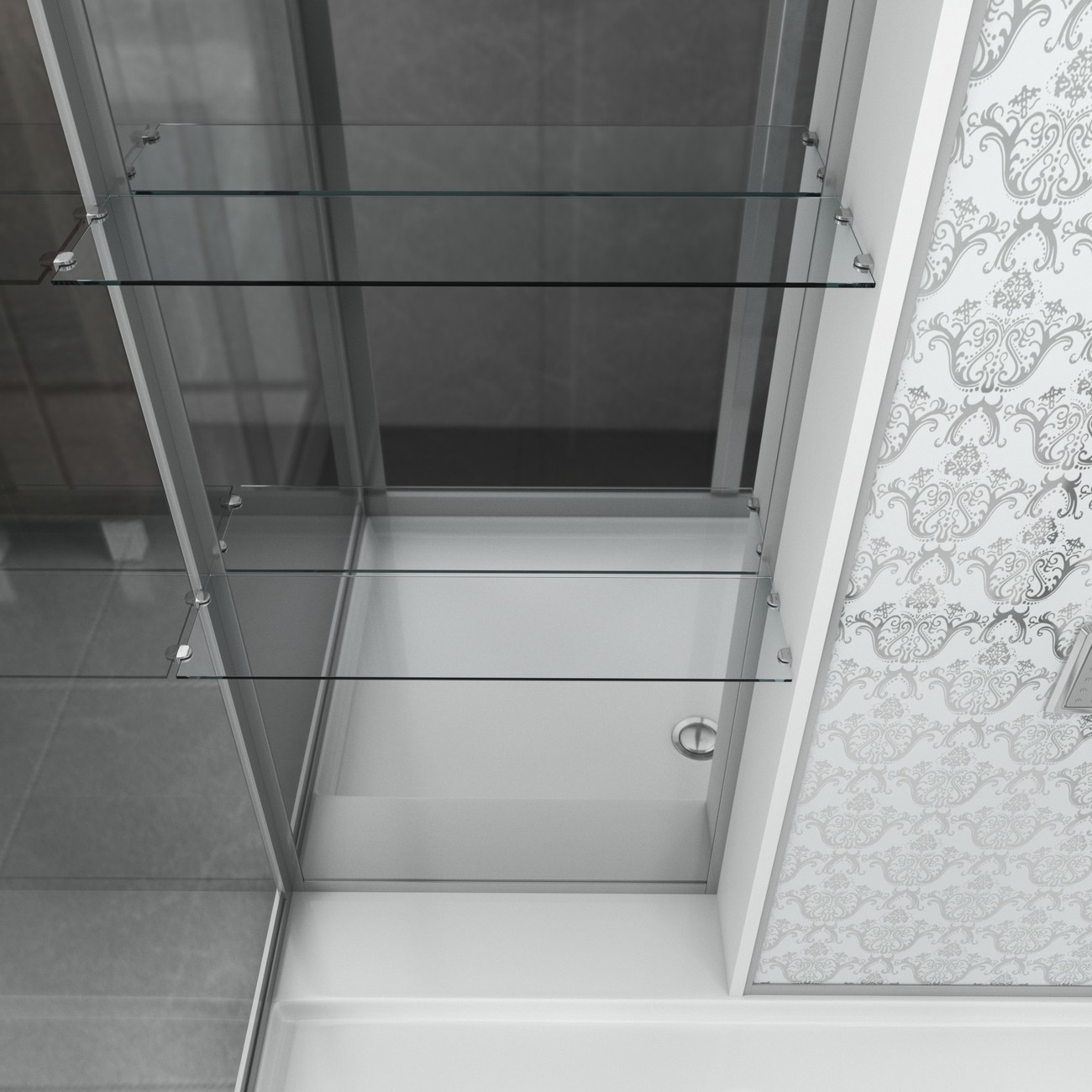 Душевая кабина Niagara Luxe NG-7713WL (82x120х215) низкий поддон(15см),дверь раздвижная,стенки серебро,5 мест 