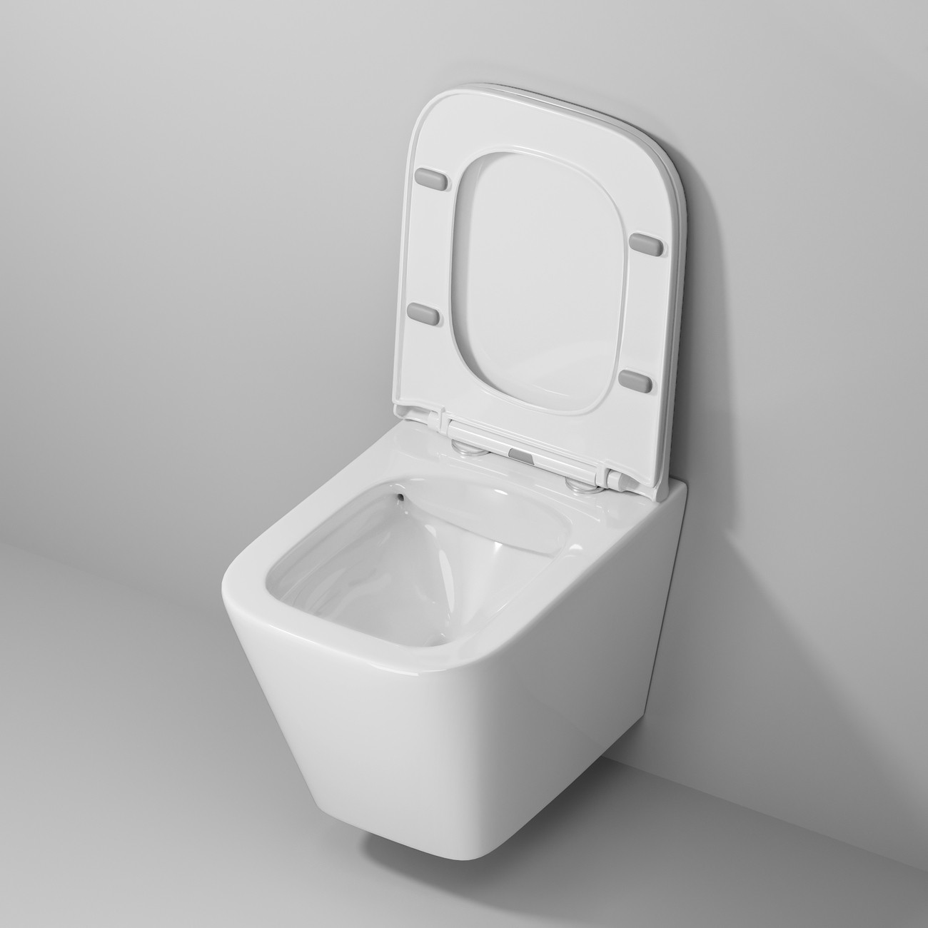 Унитаз подвесной Niagara Atrio NG-9303 (520х306х365) безободковый с тонкой крышкой,микролифт,1 место 