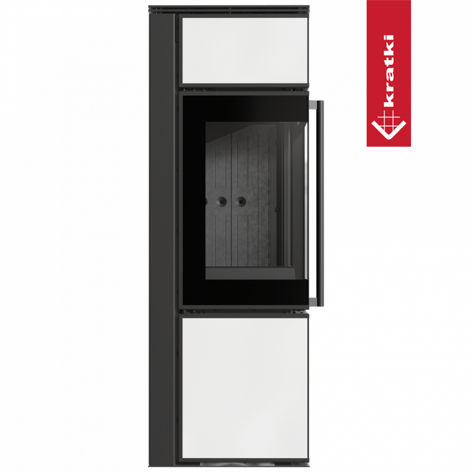 Печь Kratki PRO TORA/S, 8 кВт, белое стекло 