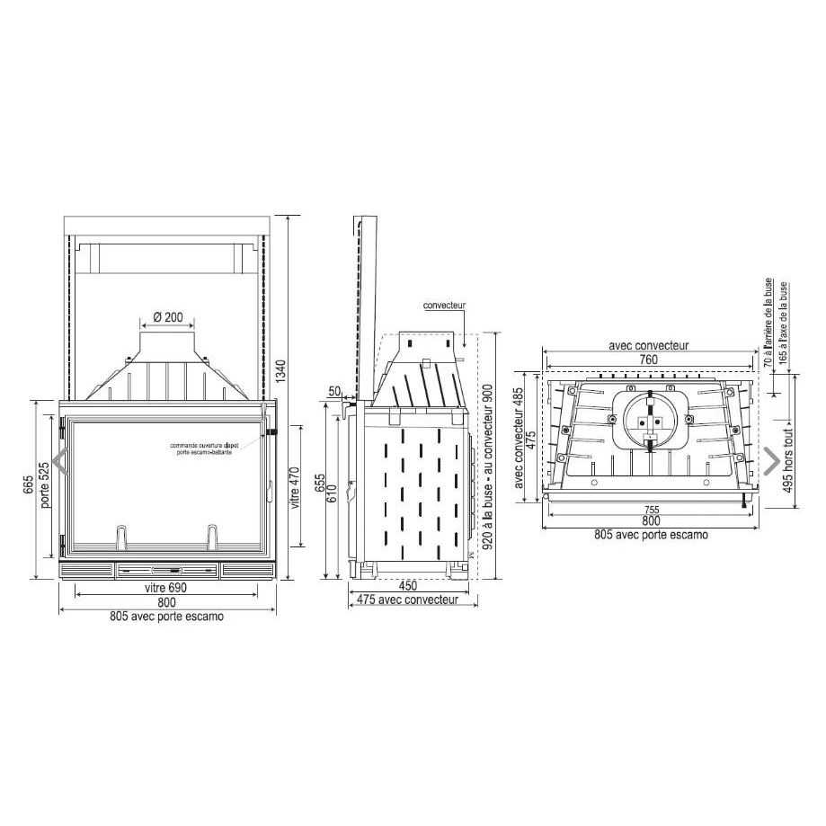Каминная топка Seguin SUPER 8 
