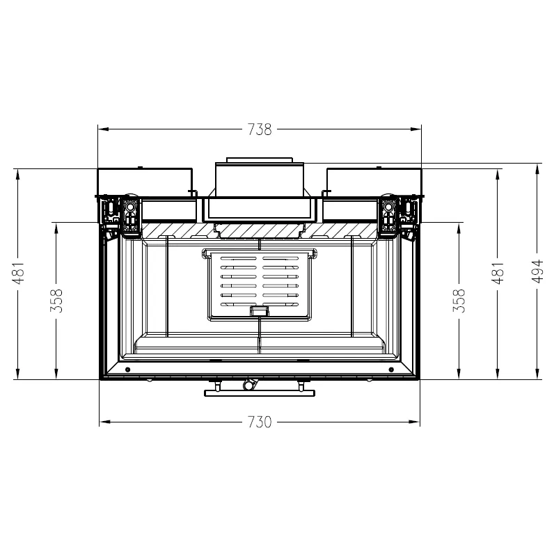 Каминная топка SPARTHERM Varia AS-3RLh Linear 4S светлый шамот 