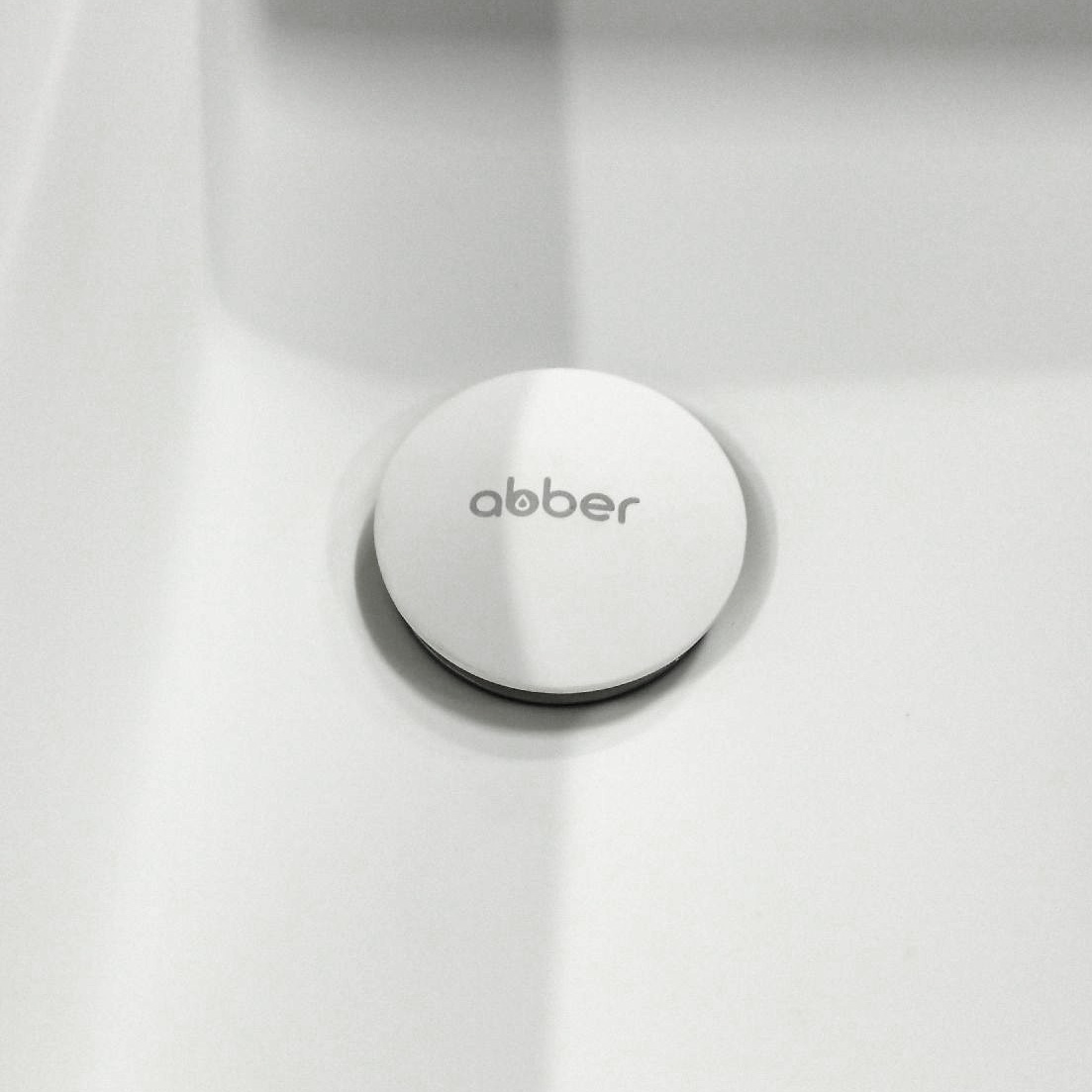 Раковина Abber Stein AS2648, 80 см, подвесная, искусственный камень, цвет белый матовый 