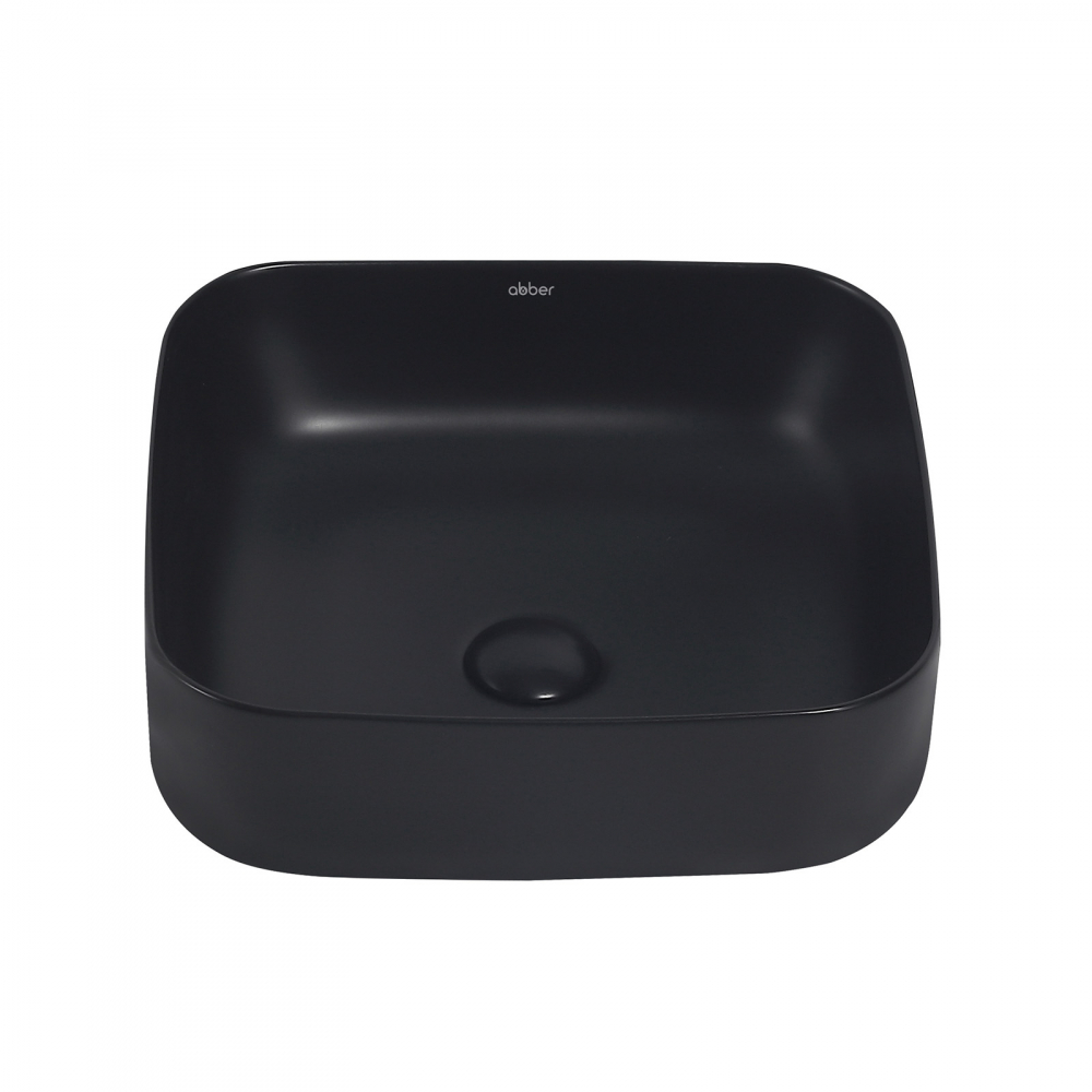 Раковина Abber Rechteck AC2211MB 38 х 38 см, накладная, черная матовая 