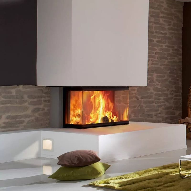 Каминная топка SPARTHERM Arte 3RL-80h чёрный шамот 