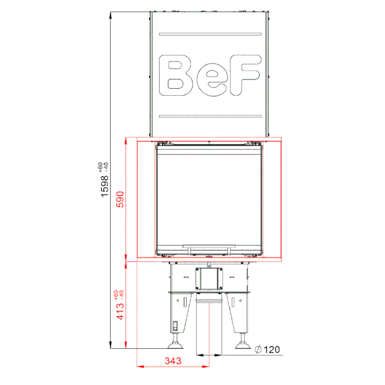 Каминная топка BeF Royal V6U 