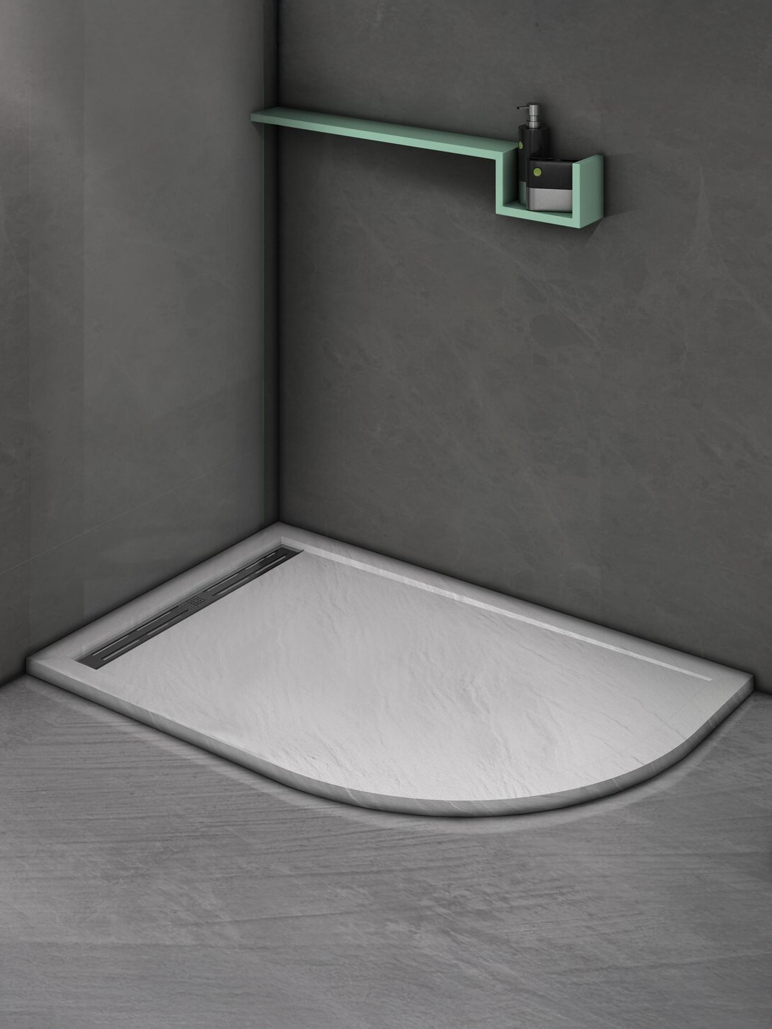 WW SKR12090-WT L/R 1180х880х100 мм Экран для поддона полукруглый 