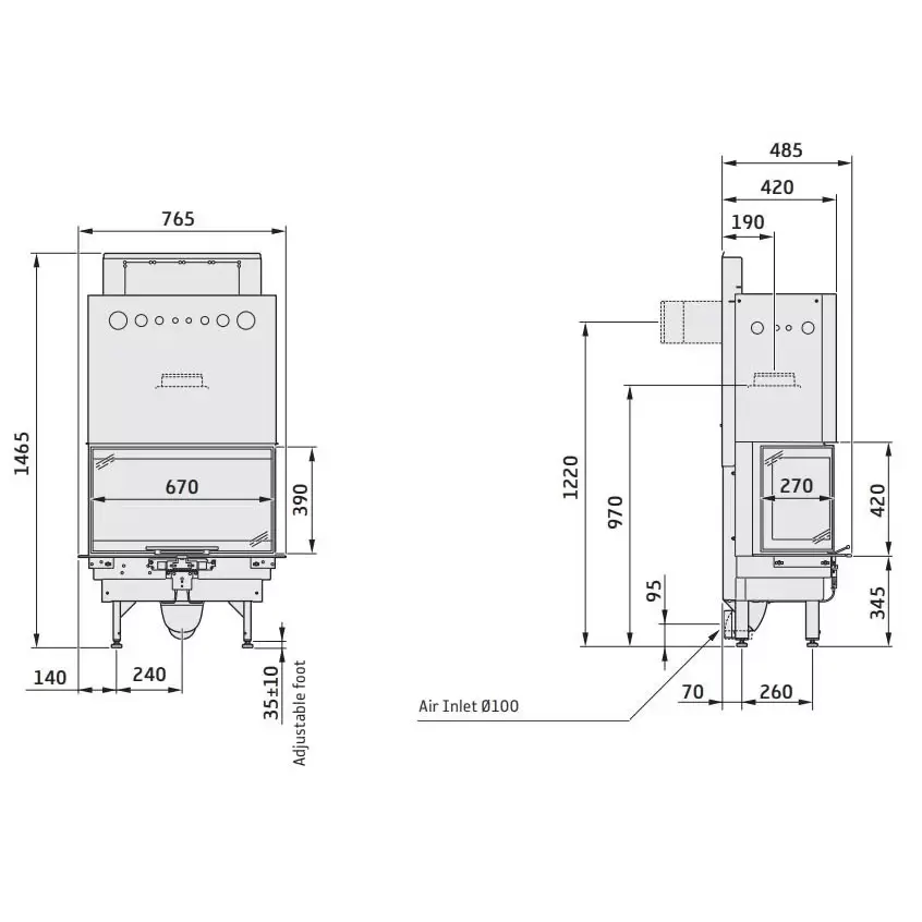 Каминная топка Contura i40 