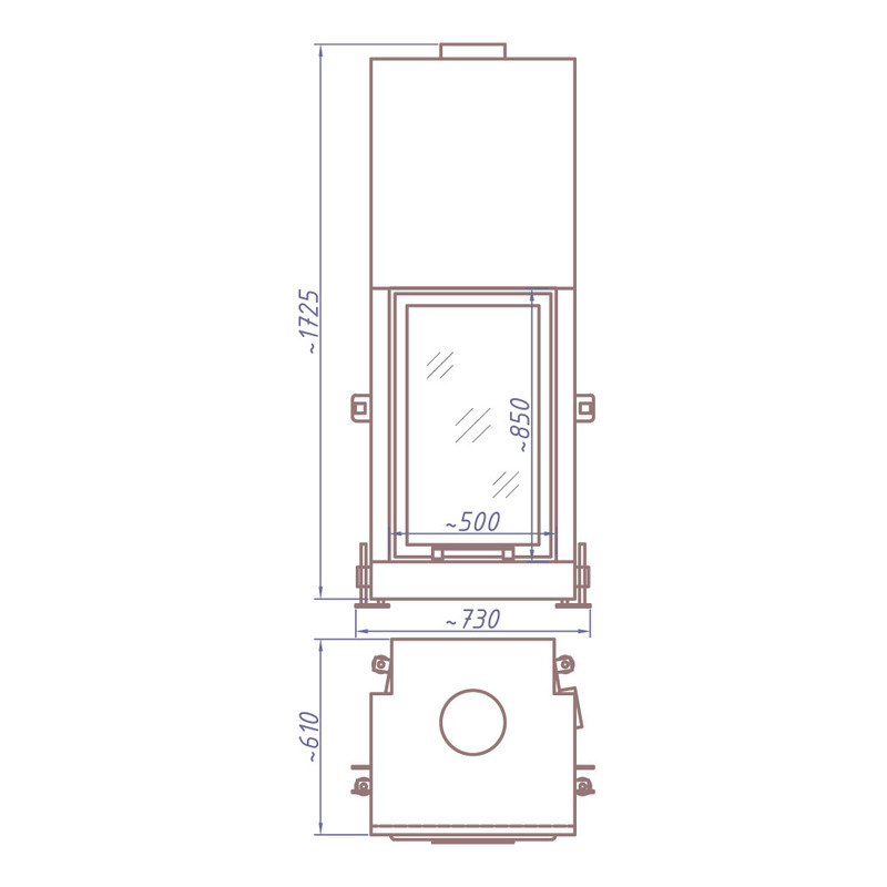 Каминная топка STAV FL 500W 