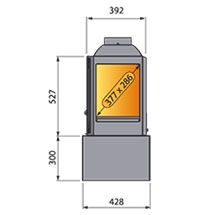 Печь LCI 5 GFLR Stove, два боковых стекла (Liseo Castiron) 