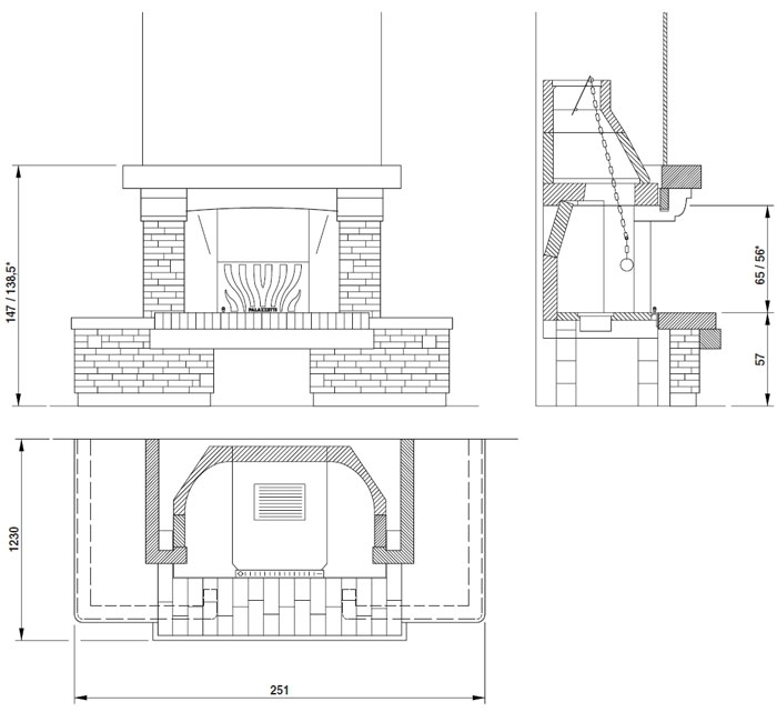 Облицовка Courmayeur fulli-fitted 116 (Palazzetti) 