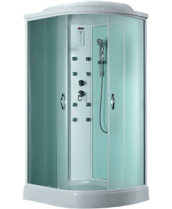 Душевая кабина Timo Eco TE-0702L/TE-0702R, 120 х 80 см, левая/правая, стекло матовое, профиль белый 