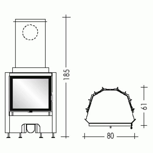 Каминная топка EdilKamin THERMOFIRE GUILLOTINA 