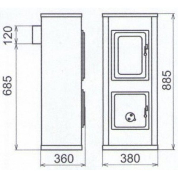 Печь Thorma VERONA b белая 