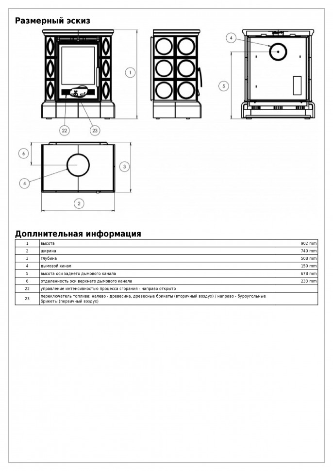 Печь ABX Helvetia KPI кафельный цоколь 