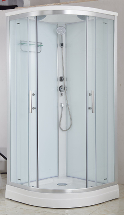 Душевая кабина Imwei XDL-09H, 90 x 90 см, средний поддон, с крышей, стекла прозрачные, профиль серебристый 