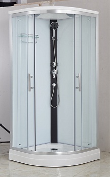 Душевая кабина Imwei XDL-09B, 90 x 90 см, средний поддон, с крышей, стекла прозрачные, профиль серебристый 