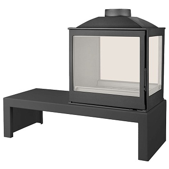 Печь LCI 5 GDFs Table, двусторонняя, стекло справа (Liseo Castiron) 