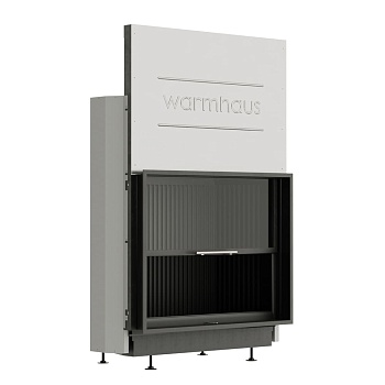 Каминная топка FLAT 87/70h (Warmhaus) с прямым стеклом, футеровка 3D панели 
