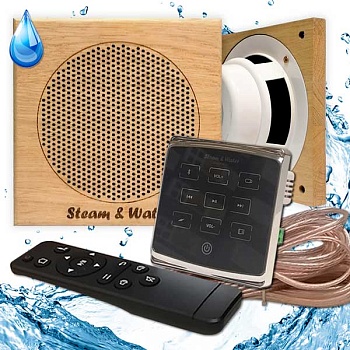 Комплект влагостойкой акустики SW 2 Black Eco Sauna (квадратная) 