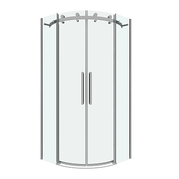 Душевое ограждение Grossman Classic 301.K33.04.9090.10.00 (90х90х195) четверть круга,раздвижная,хром,стекло прозрачное, 1 место 