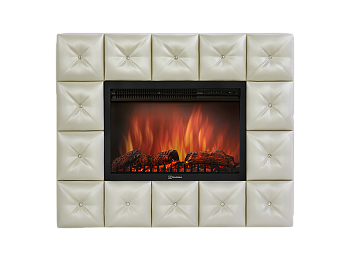 Каминокомплект: Очаг Electrolux EFP/P-3020LS с порталом Firelight Crystal 30 светлая экокожа 