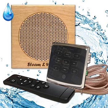 Комплект влагостойкой акустики SW 1 Black Eco Sauna (квадратная) 