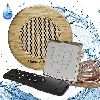 Комплект влагостойкой акустики SW 1 White Eco Sauna (круглый) 