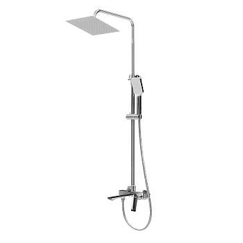 Душевая стойка Grossman Cosmo 500.K35.02.100 с верхним душем,ручной лейкой и смесителем,хром глянцевый,1 место 