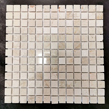 Мозаика из Victoria Crema Marfil polished, 2.2x2.2-30.5х30.5х1 (Eima) 