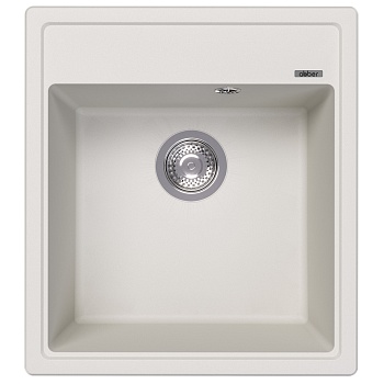 Кухонная мойка Abber Quarz AQ2901W, 46 см, кварцевый композит, белый матовый 